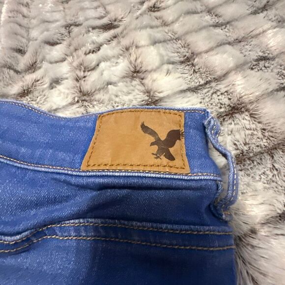 NWOT Women’s American Eagle Hi Rise Jegging Blue Denim Jeans Size 14 - Picture 3 of 13